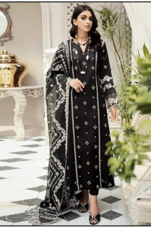 Bareeze Heavy Front Embroidered 3PC Winter Dhank