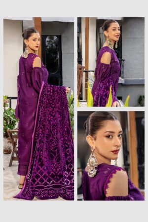 Beautiful deep purple colour with a contrasting purple and pink patterned dupatta